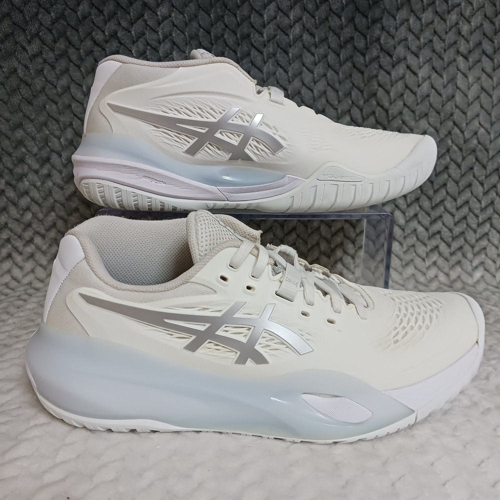 Asics Gel Resolution X White Pure Silver Women's Tennis Sneakers Shoes Size 7.5